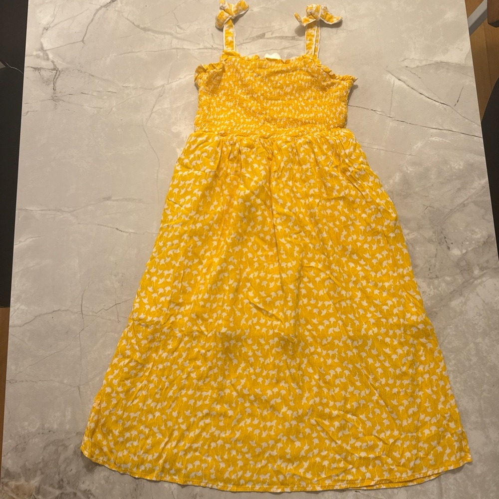 Diane Von Furstenberg for Target Yellow Kids Dress with White Gingko Pattern